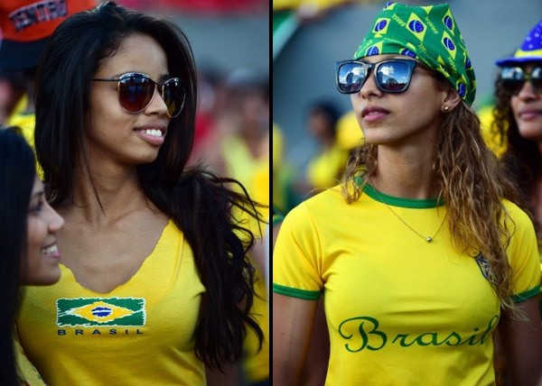 Красивые болельщицы сборной Бразилии