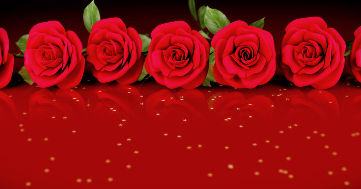 Фон с анимированными розами