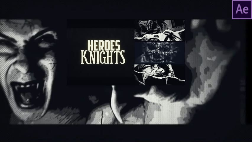 Интро Логотип Heroes Knights - Проект After Effects
