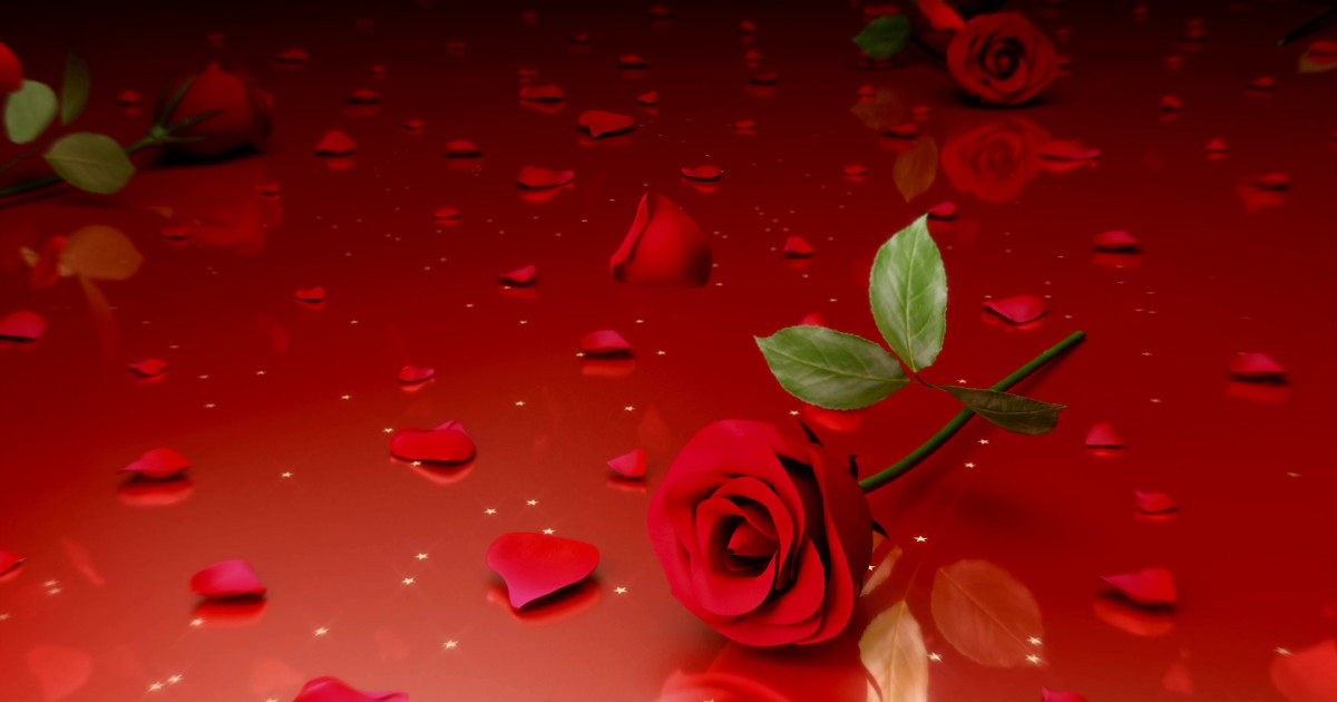 Красные анимированные розы (Background Full HD)