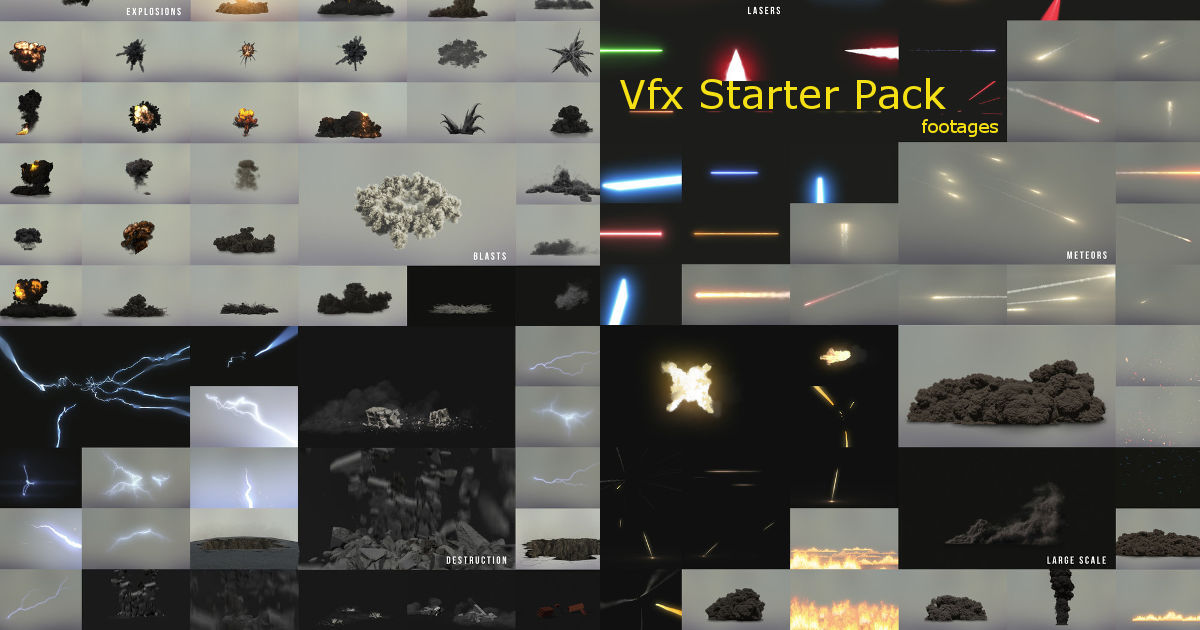 VFX Starter - Пакет футажей визуальных эффектов [vfxcentral]